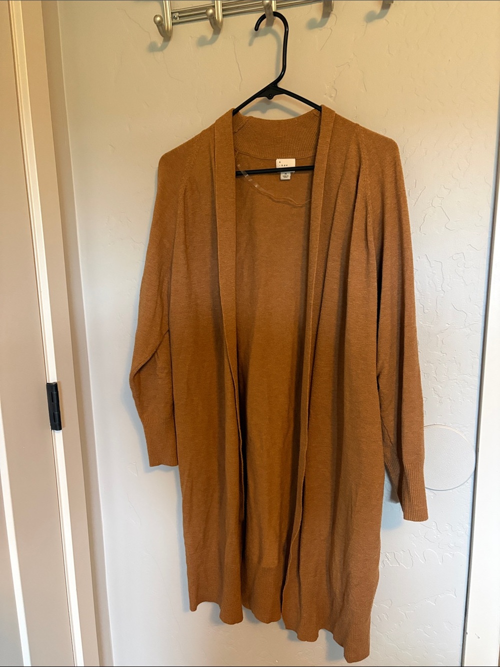 a new day Camel Open-Front Long Cardigan